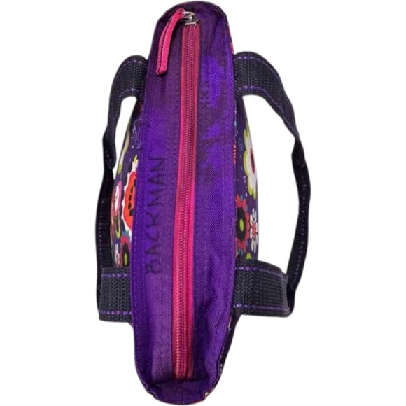 Igloo Floral Lunch Tote Bag Purple Insulated Zip Top Cooler Travel Carry Case - Picture 5 of 12